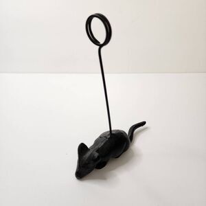 Cast Iron Rat/ Mouse Clip Photo Holder New Without Tags